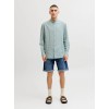 12289184 JJESUMMER LINEN BLEND BAND SHIRT L/S SN