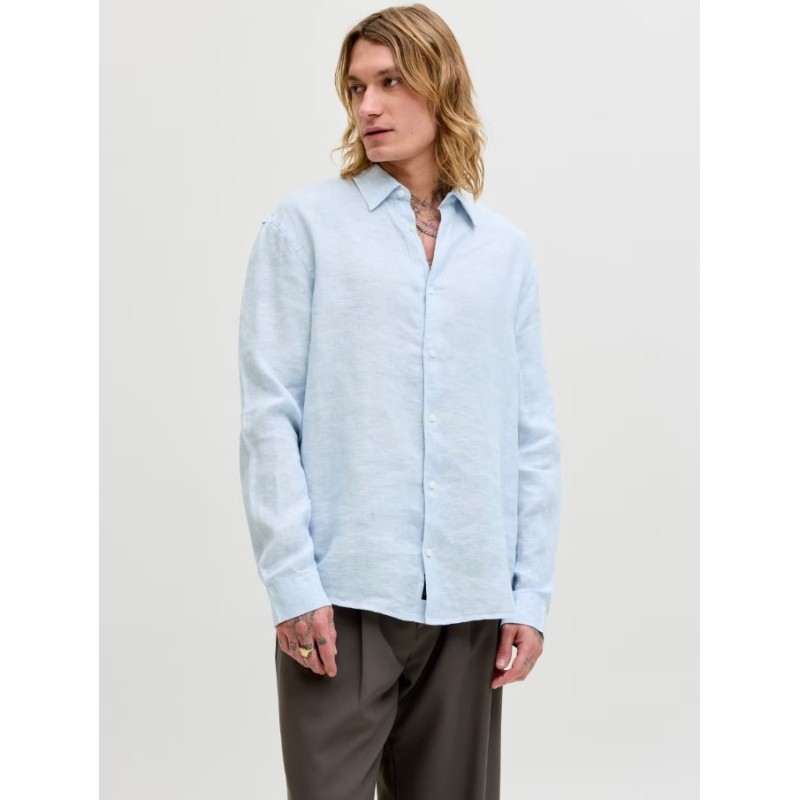 12293563 JPRBLALAWRENCE LINEN LS SHIRT SN