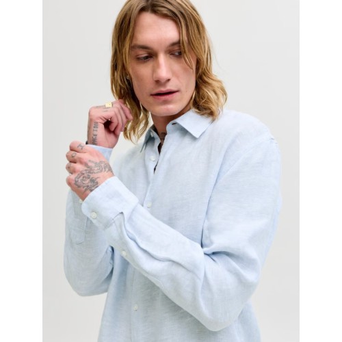 12293563 JPRBLALAWRENCE LINEN LS SHIRT SN