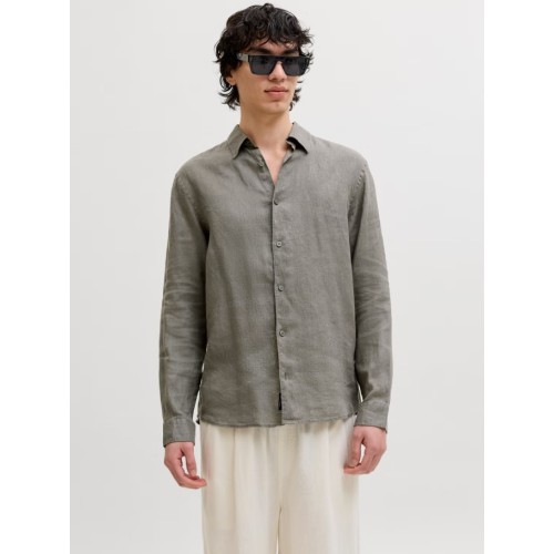 12293563 JPRBLALAWRENCE LINEN LS SHIRT SN