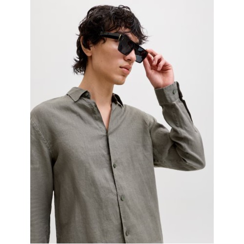 12293563 JPRBLALAWRENCE LINEN LS SHIRT SN