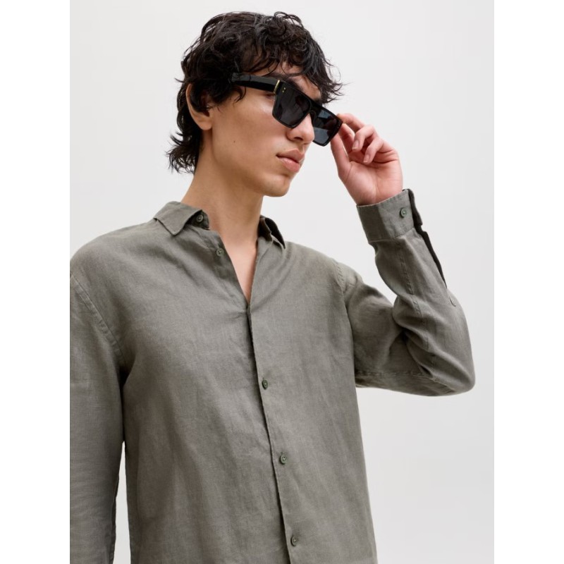 12293563 JPRBLALAWRENCE LINEN LS SHIRT SN