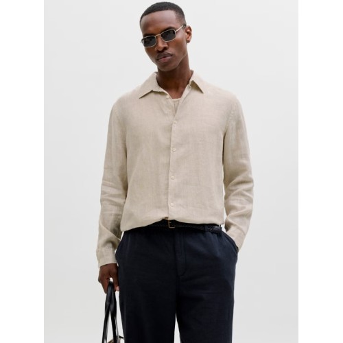 12293563 JPRBLALAWRENCE LINEN LS SHIRT SN