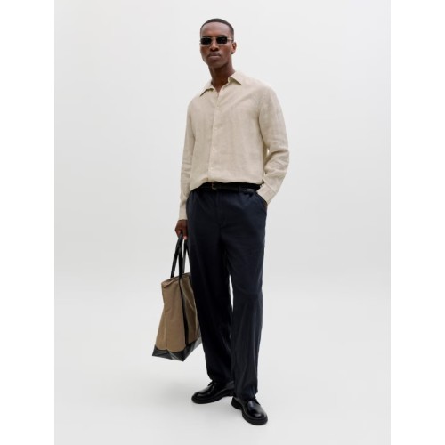 12293563 JPRBLALAWRENCE LINEN LS SHIRT SN
