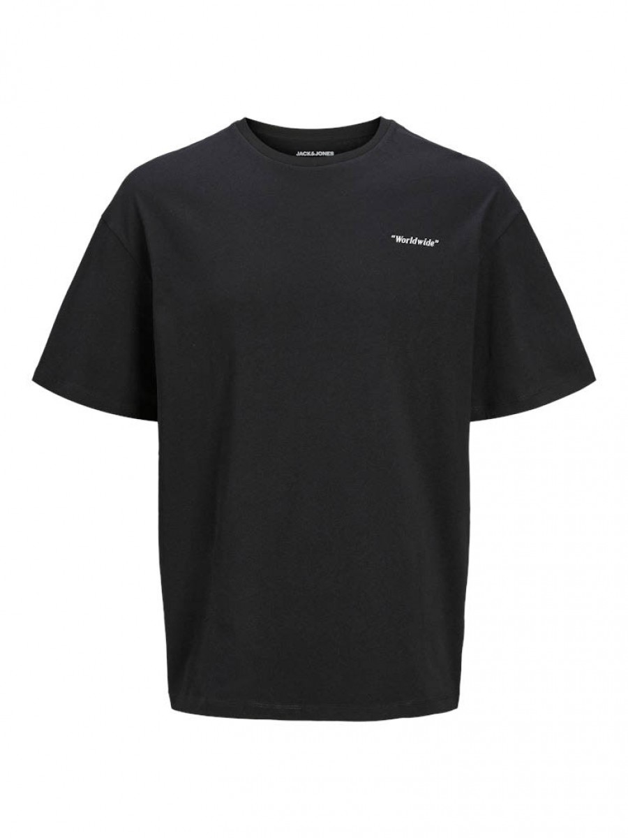 12269358 JJCRINKLE TEE SS CREW NECK BLACK
