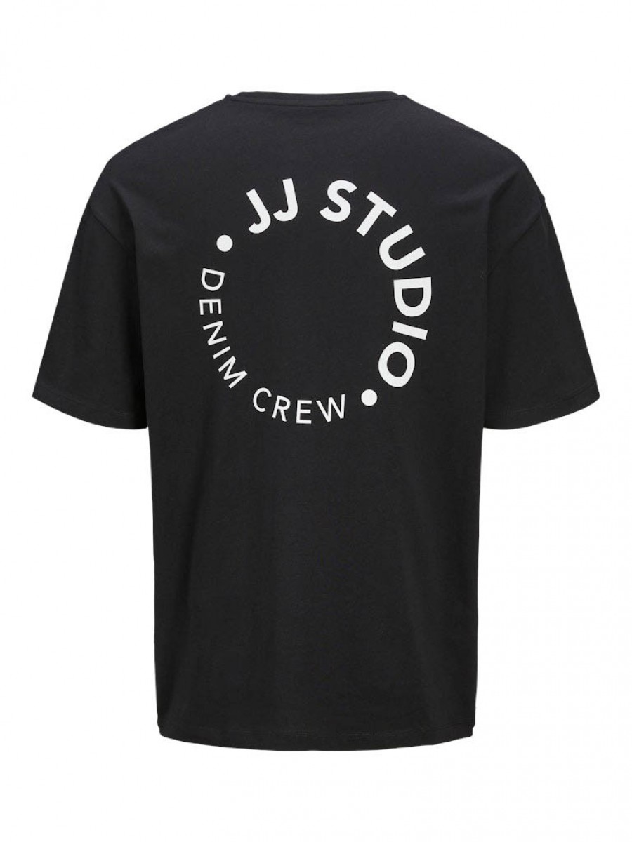 12269358 JJCRINKLE TEE SS CREW NECK BLACK