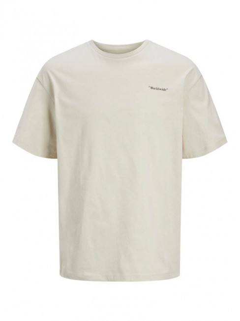 12269358 JJCRINKLE TEE SS CREW NECK BEIGE