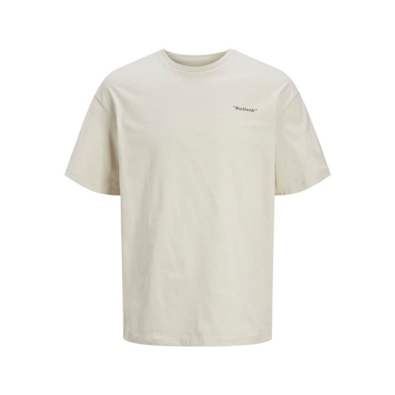 12269358 JJCRINKLE TEE SS CREW NECK BEIGE