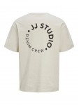 12269358 JJCRINKLE TEE SS CREW NECK BEIGE