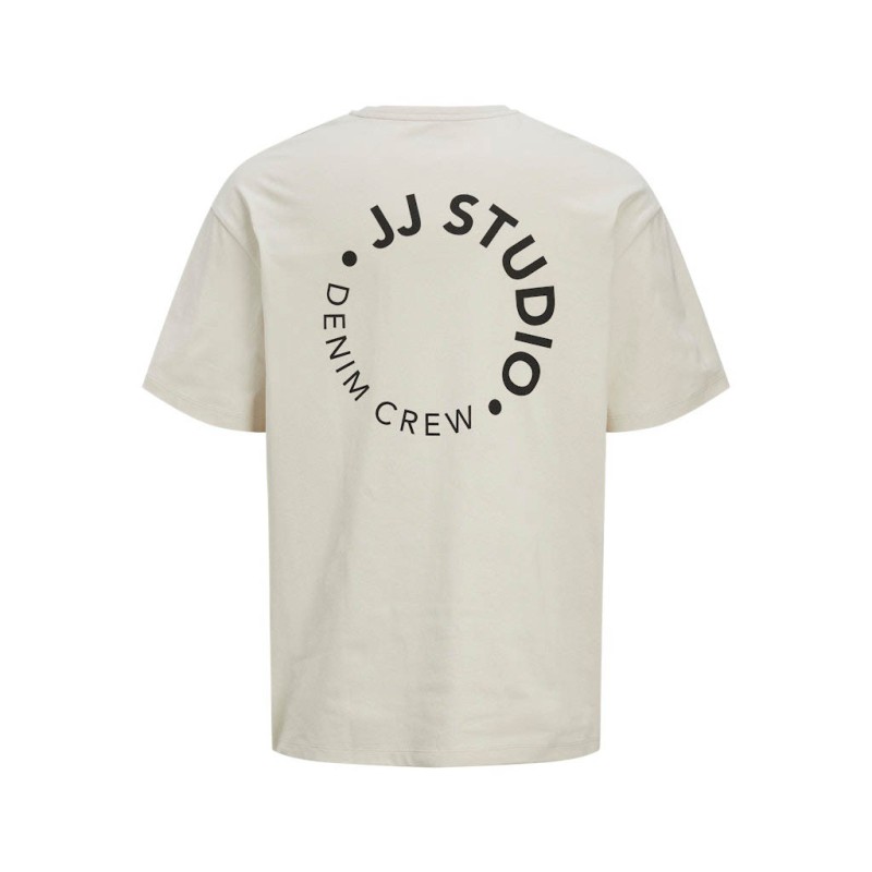 12269358 JJCRINKLE TEE SS CREW NECK BEIGE