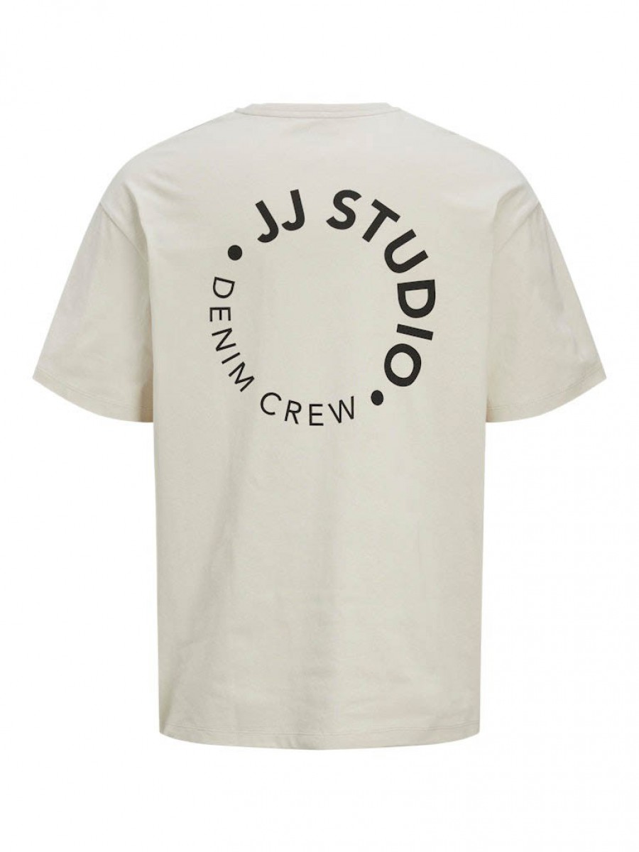12269358 JJCRINKLE TEE SS CREW NECK BEIGE