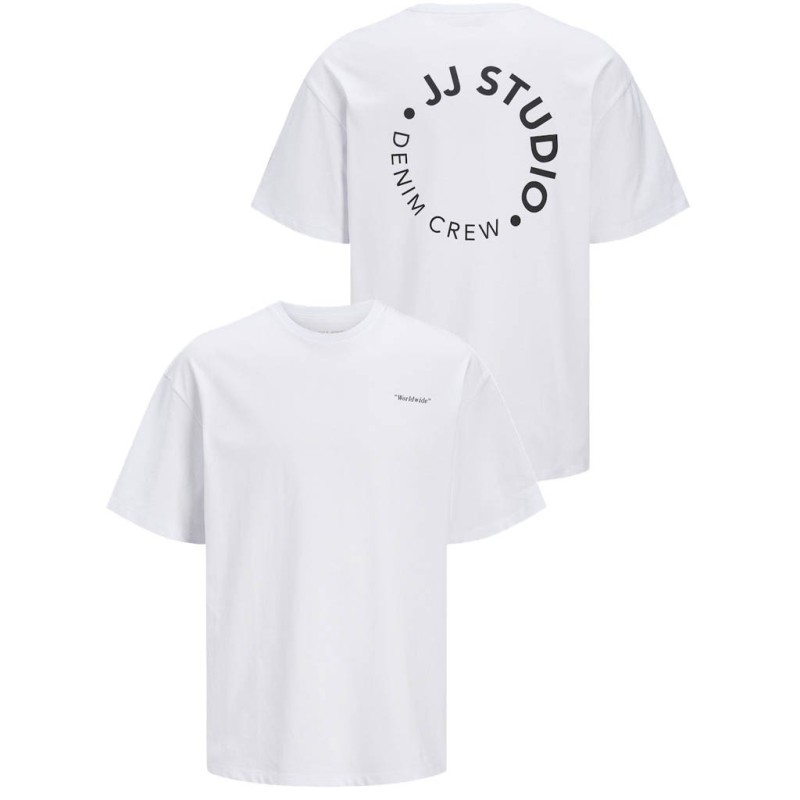 12269358 JJCRINKLE TEE SS CREW NECK WHITE