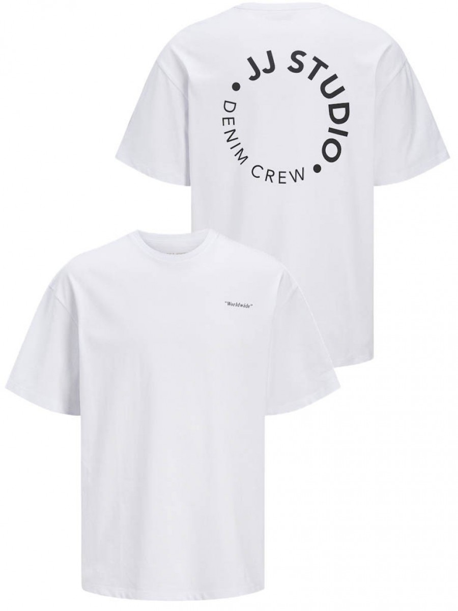12269358 JJCRINKLE TEE SS CREW NECK WHITE