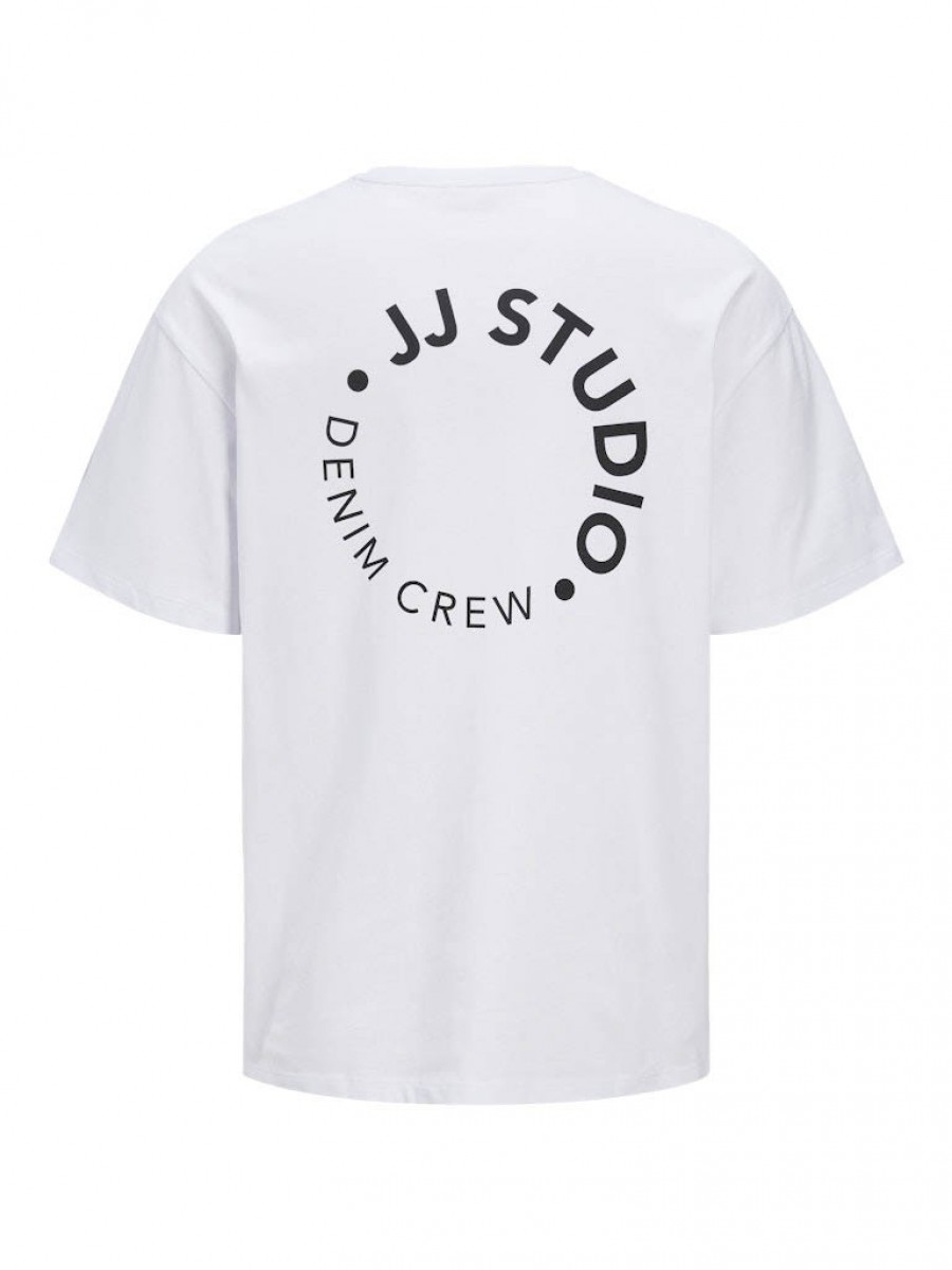 12269358 JJCRINKLE TEE SS CREW NECK WHITE