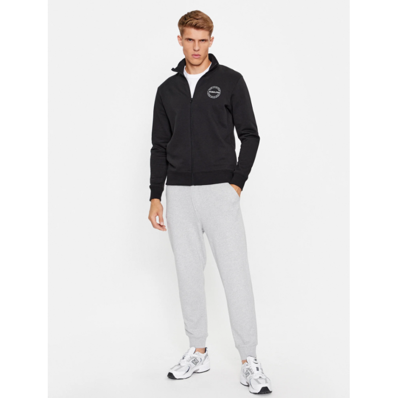 12236166 JJJAKE SWEAT ZIP HIGH NECK BLACK