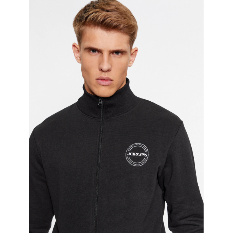 12236166 JJJAKE SWEAT ZIP HIGH NECK BLACK