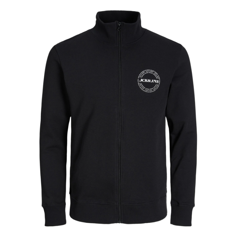12236166 JJJAKE SWEAT ZIP HIGH NECK BLACK