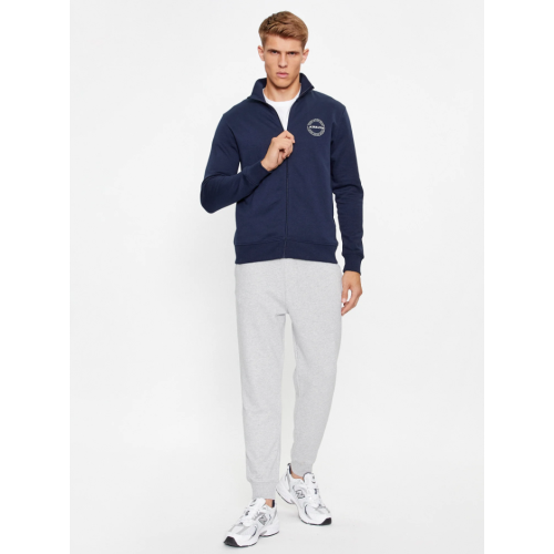 12236166 JJJAKE SWEAT ZIP HIGH NECK BLUE