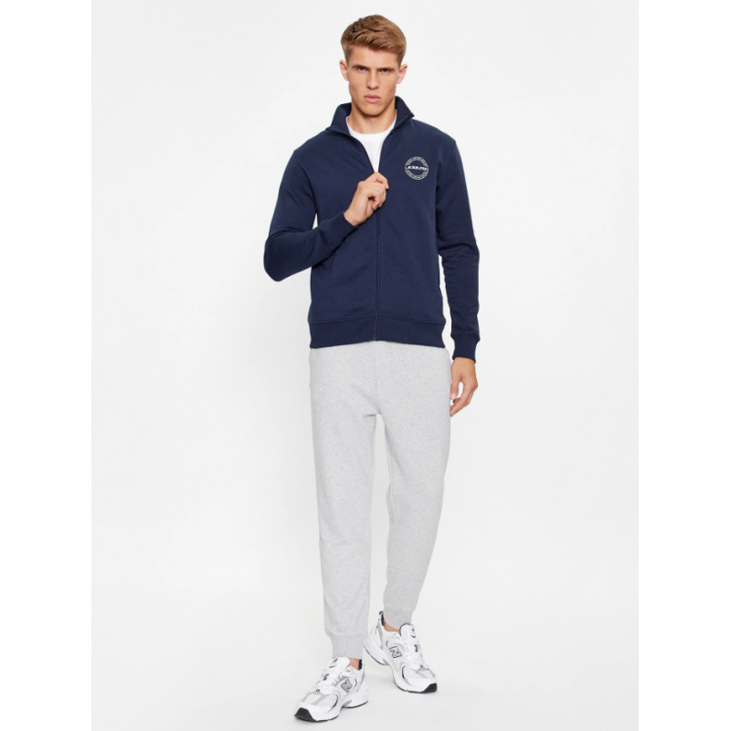 12236166 JJJAKE SWEAT ZIP HIGH NECK BLUE