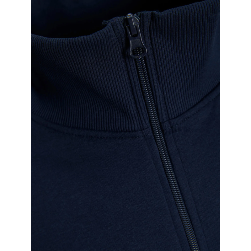 12236166 JJJAKE SWEAT ZIP HIGH NECK BLUE