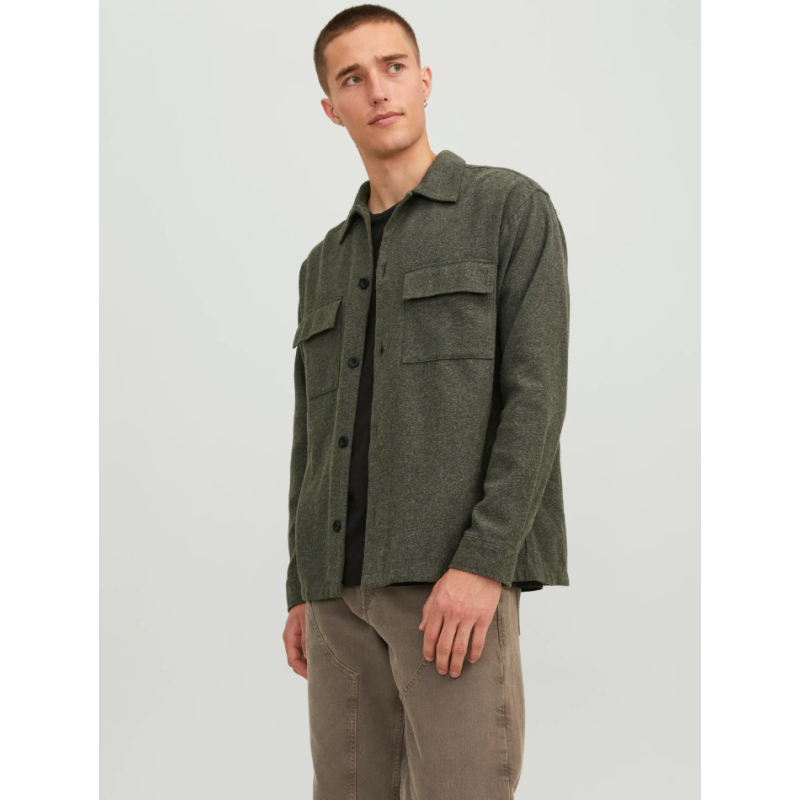 12239329 JORMELANGE OVERSHIRT LS KHAKI