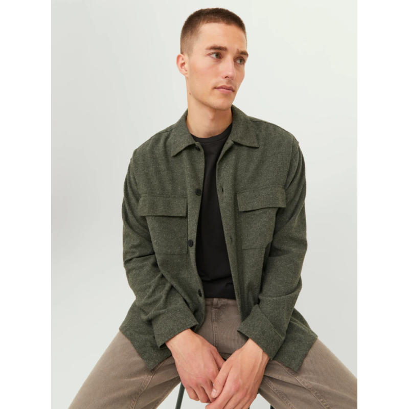 12239329 JORMELANGE OVERSHIRT LS KHAKI