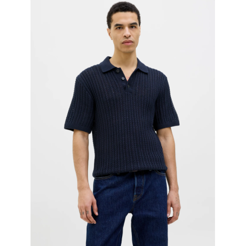 12274685 JPRCCJOEL KNIT POLO SS SN BLUE