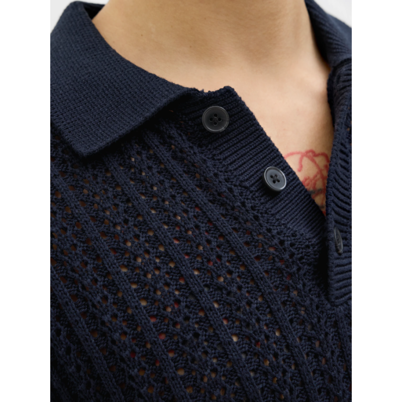 12274685 JPRCCJOEL KNIT POLO SS SN BLUE