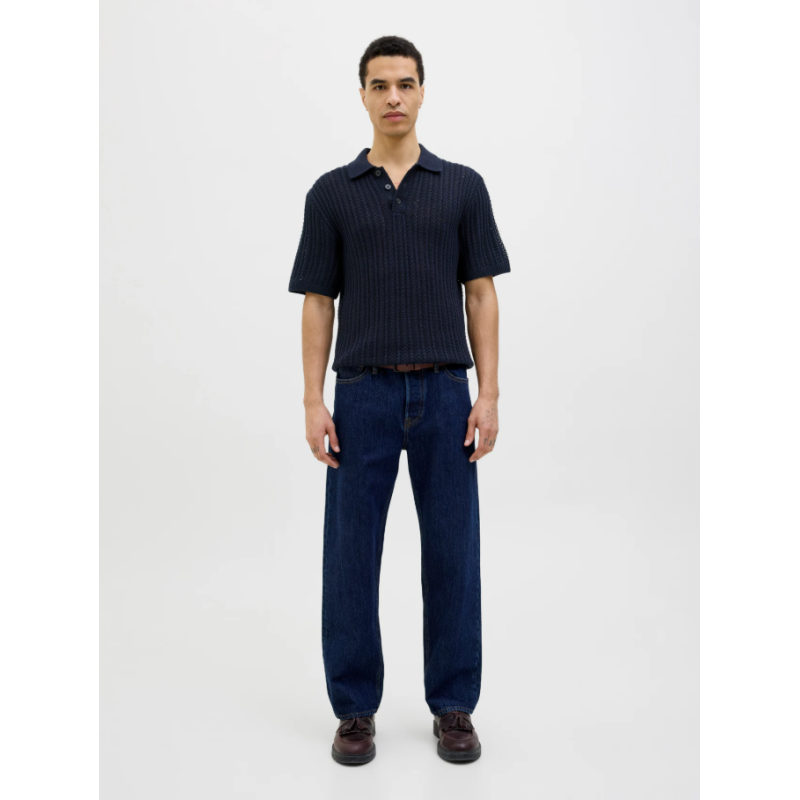 12274685 JPRCCJOEL KNIT POLO SS SN BLUE