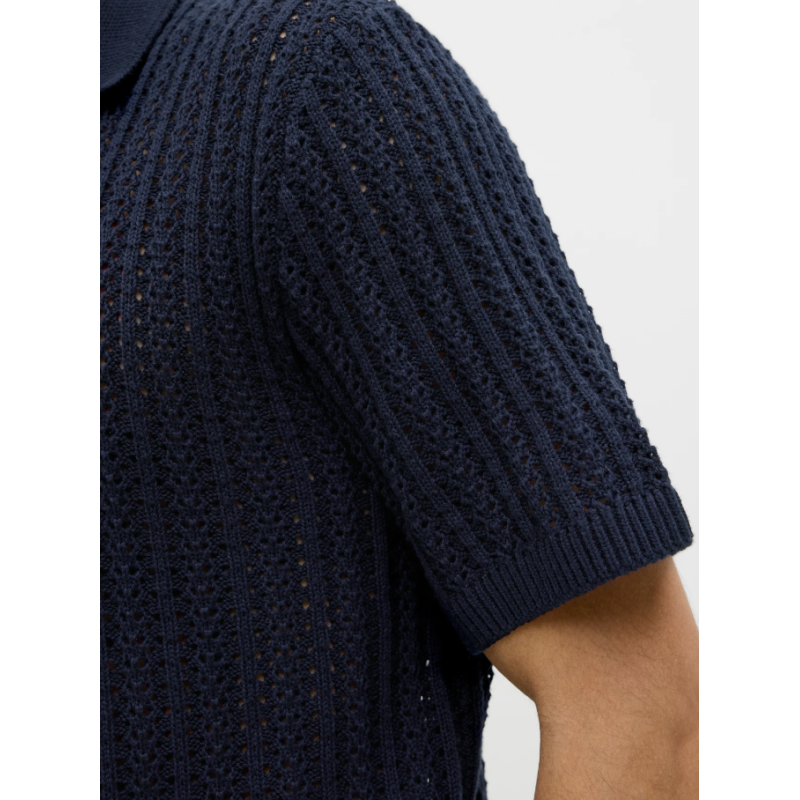 12274685 JPRCCJOEL KNIT POLO SS SN BLUE
