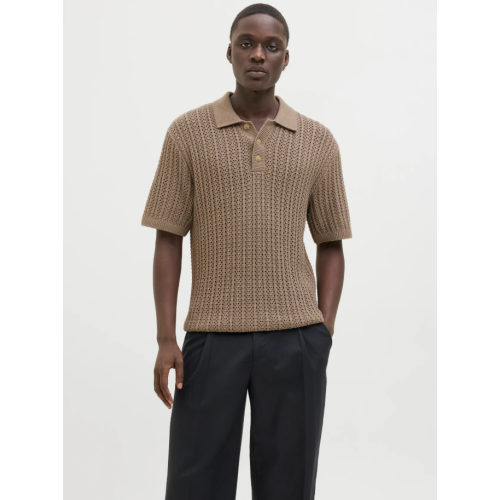 12274685 JPRCCJOEL KNIT POLO SS SN BEIGE