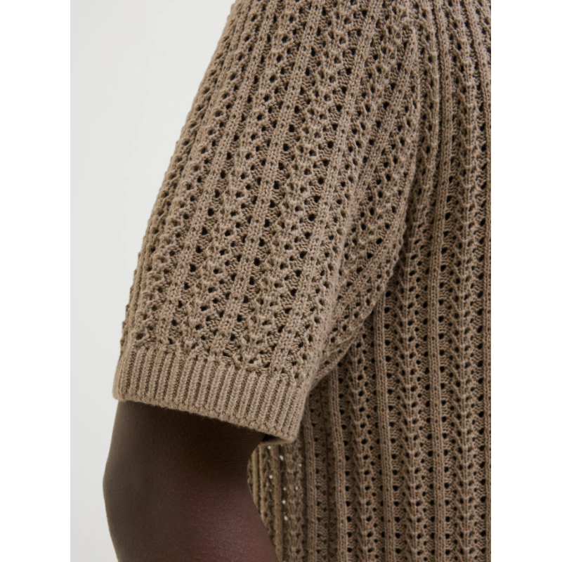 12274685 JPRCCJOEL KNIT POLO SS SN BEIGE