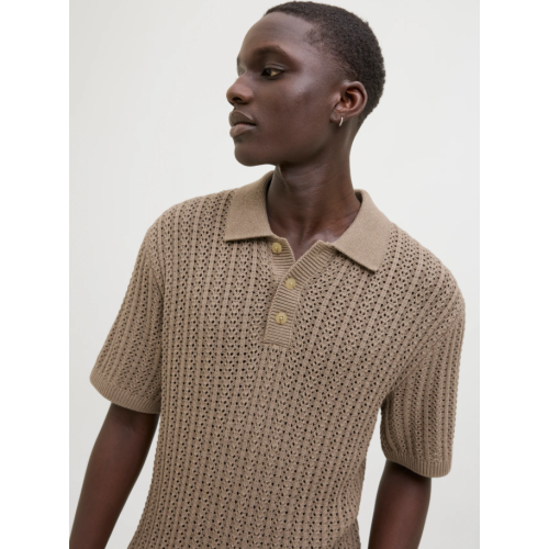 12274685 JPRCCJOEL KNIT POLO SS SN BEIGE