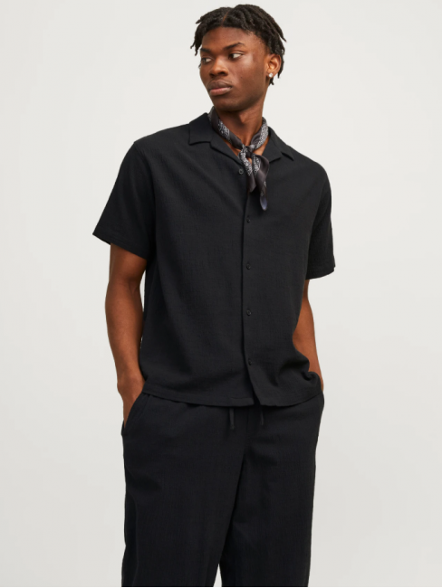 12255781 JORLUKE CRINKLE RESORT SHIRT SS SN