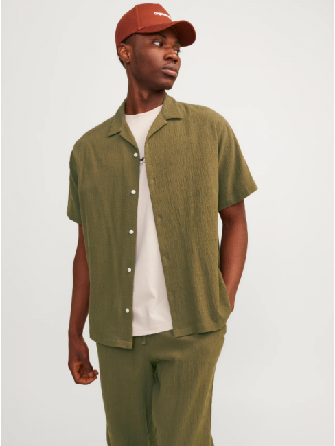12255781 JORLUKE CRINKLE RESORT SHIRT SS SN