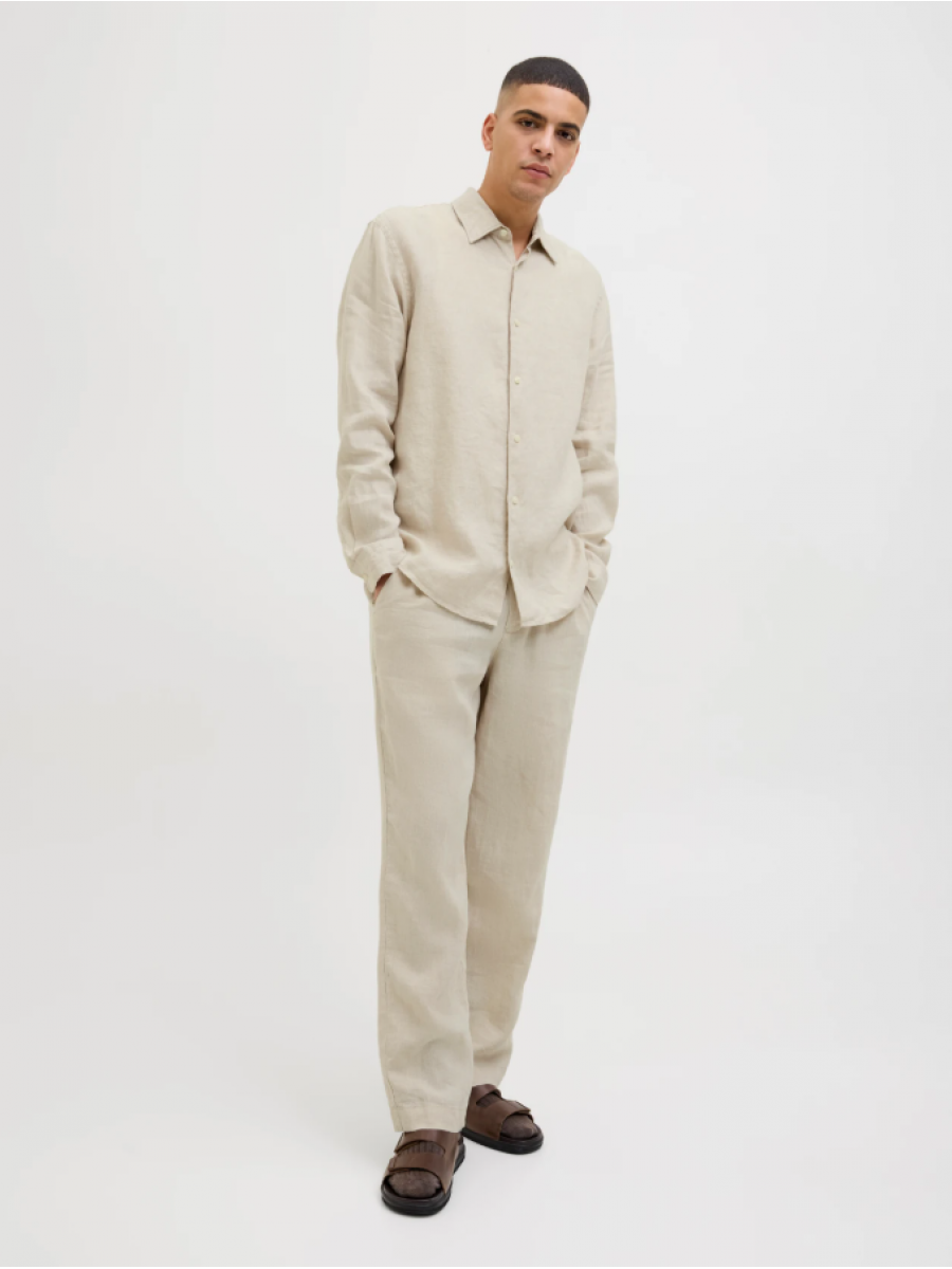 12273907 JPRBLALAWRENCE LINEN L/S SHIRT