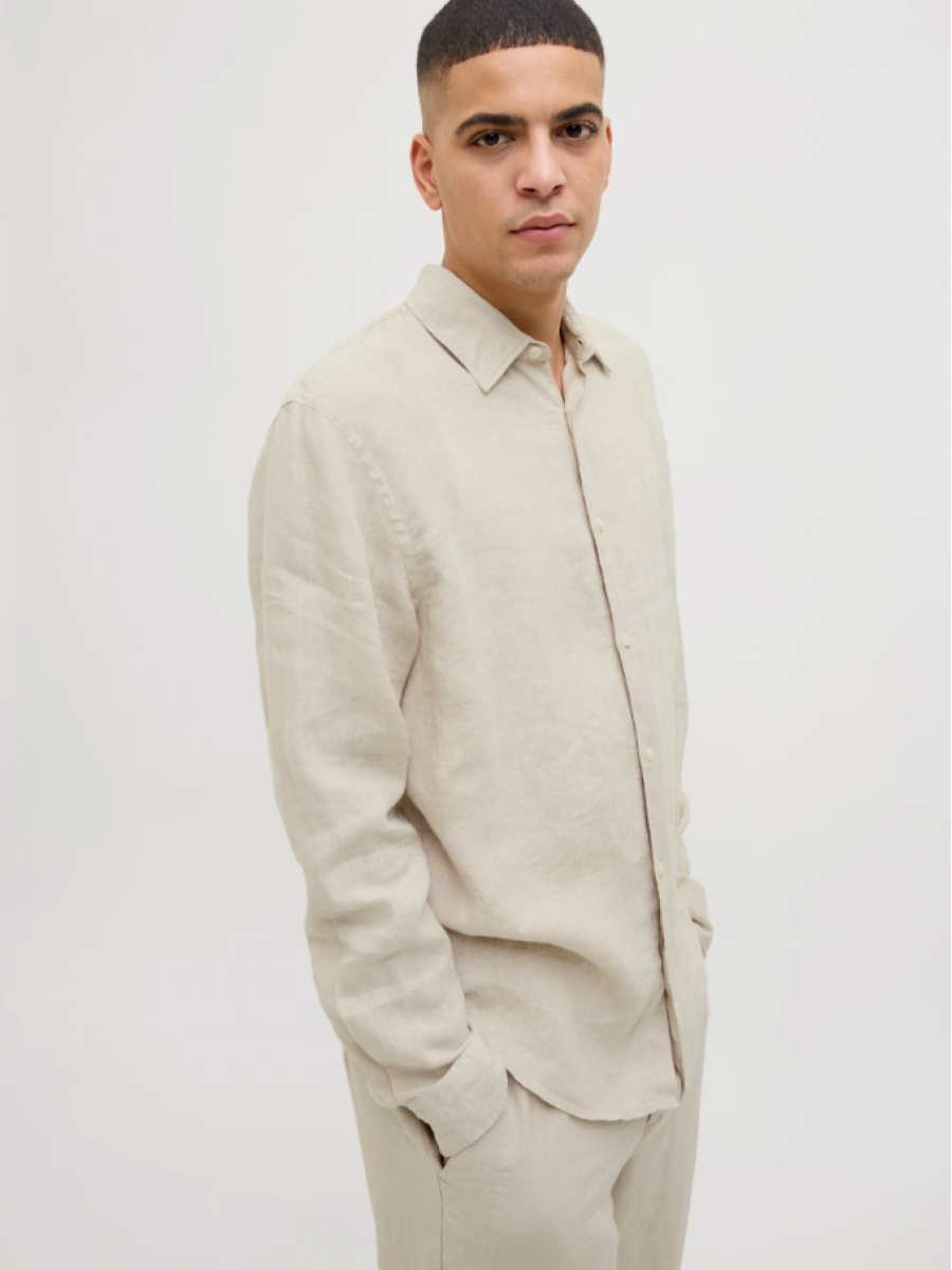 12273907 JPRBLALAWRENCE LINEN L/S SHIRT