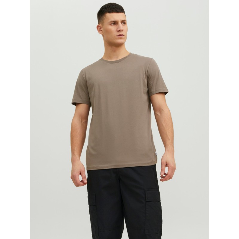 12164936 JJECURVED TEE SS 0 -NECK NOOS BROWN