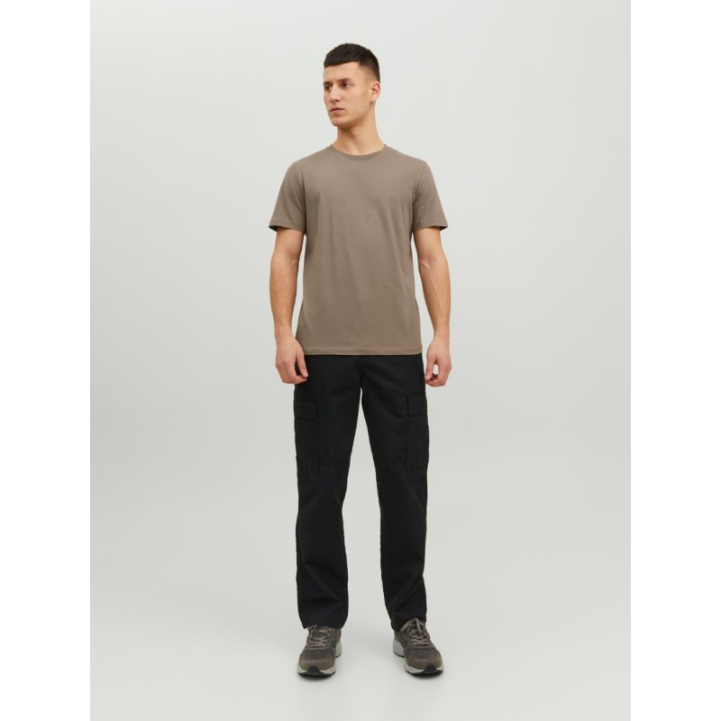12164936 JJECURVED TEE SS 0 -NECK NOOS BROWN