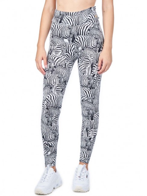 KKW3711722 K&K W ZEBRA B&W HIGJ RISE LEGINGS