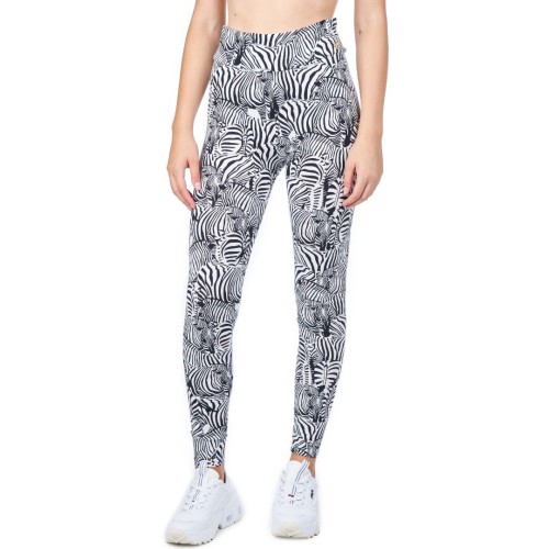 KKW3711722 K&K W ZEBRA B&W HIGJ RISE LEGINGS