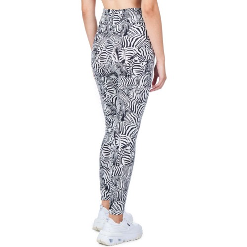 KKW3711722 K&K W ZEBRA B&W HIGJ RISE LEGINGS
