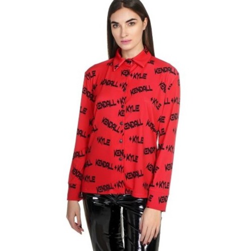 KKW3714101 K&K W GOTH PRINT SHIRT