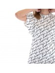 KKW3611630 K&K W LOGO ALLOVER CUT SLEEVE DRESS