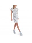 KKW3611630 K&K W LOGO ALLOVER CUT SLEEVE DRESS
