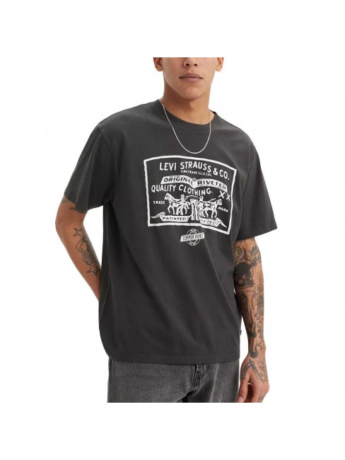 87373-0144 VINTAGE FIT GRAPHIC TEE BLACKS