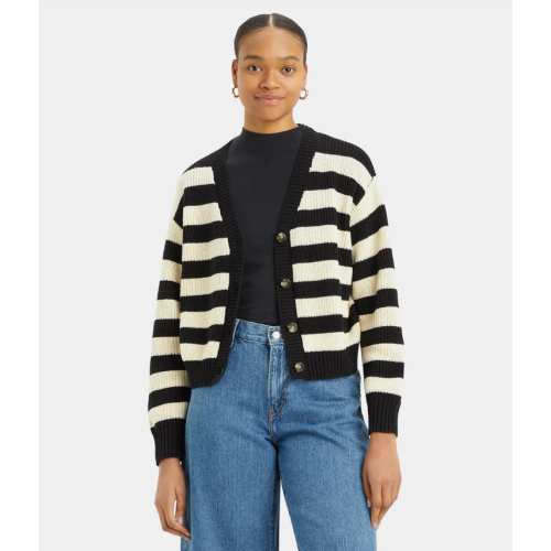 A8728-0007 SNOWFLAKE CARDIGAN BLACKS