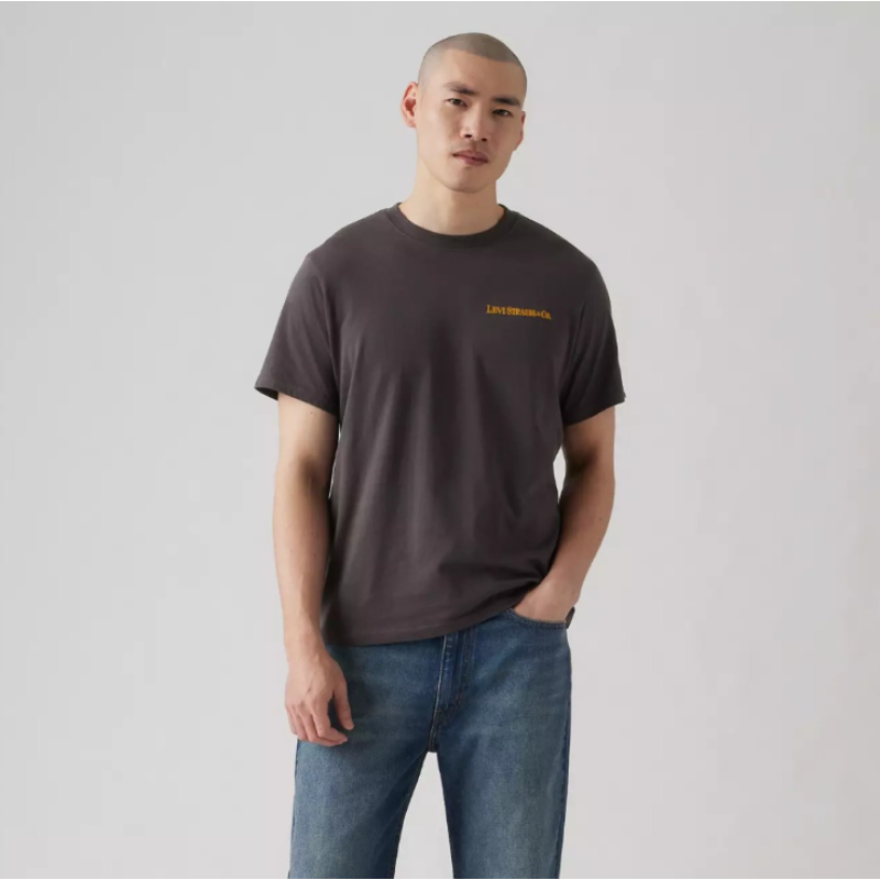 16143-1947 SS RELAXED FIT TEE BLACKS