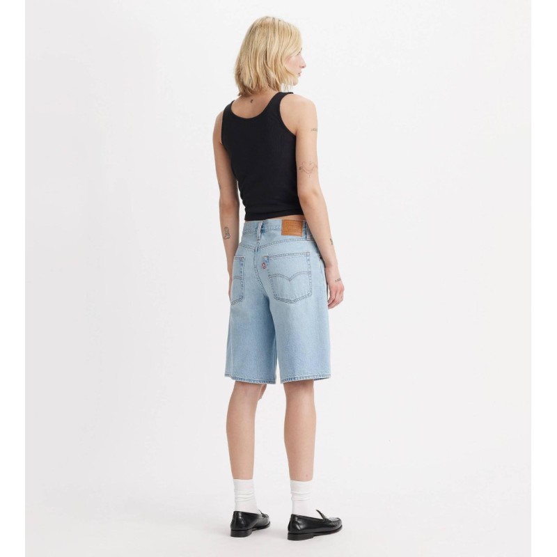 000MJ-0000 BAGGY DAD JORT LIGHT INDIGO