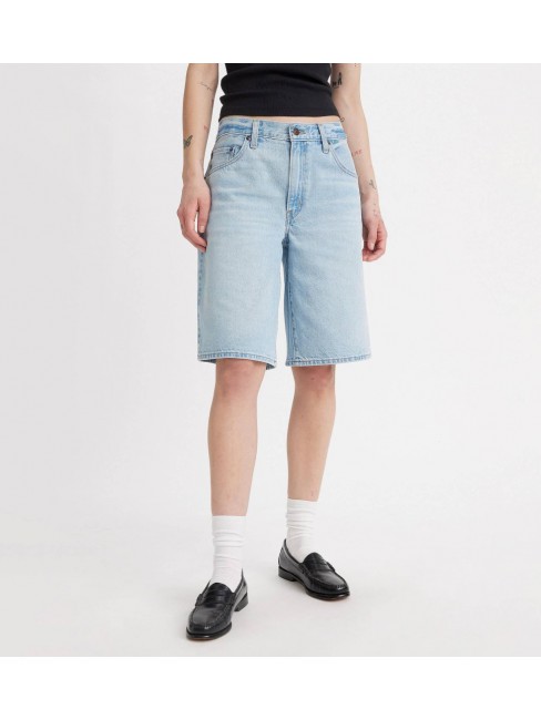 000MJ-0000 BAGGY DAD JORT LIGHT INDIGO